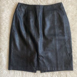 100% leather skirt size 6 Croft & barrow lambskin